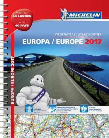 EUROPE / EUROPA 22136 SPIR . ATLAS MICHELIN 2017, Verzenden, Gelezen