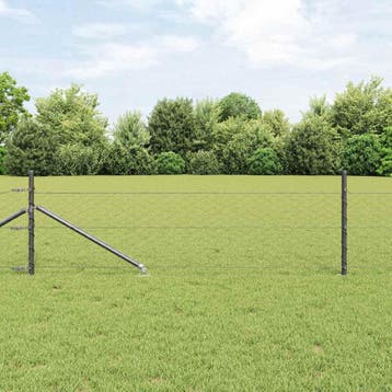 vidaXL zeshoekig gaasgek met palen 10 x 0,8 m PVC-Coated, Verzenden, Nieuw, IJzer