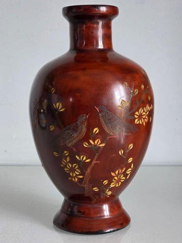 Vaas - Hout, laka, Verguld - Japan - Shwa periode