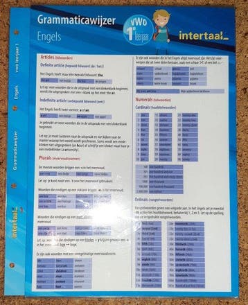 Grammaticawijzer engels vwo leerjaar 1 9789460308932, Zo goed als nieuw