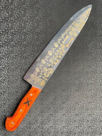 Custom Hand-Forged Premium Chefs Knife - Tafelmes - Staal,