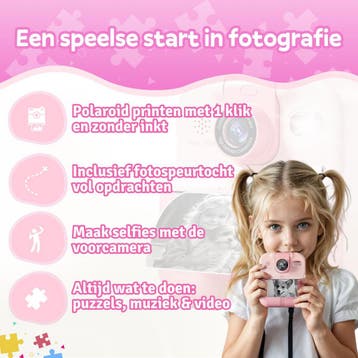 Kindercamera met Fotospeurtocht &amp; Fotoprinter - Digitale, Ophalen of Verzenden, Zo goed als nieuw, Onbekend