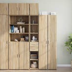 vidaXL Opbergkast smal 30x42,5x225 cm bewerkt hout sonoma, Minder dan 50 cm, Nieuw, 25 tot 50 cm, Overige houtsoorten