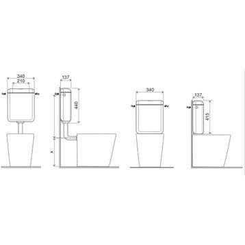 Xellanz Uniflush Universeel Toiletreservoir - 2 in 1, Ophalen of Verzenden, Nieuw