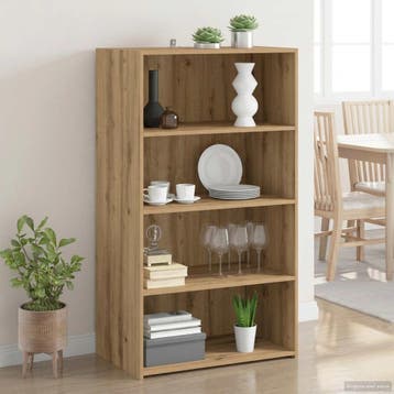vidaXL buffetkast Artisanaal eiken 70 x 41 x 124 cm Bewerkt, Minder dan 50 cm, Verzenden, 100 tot 150 cm, Nieuw