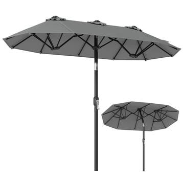 2dekans | Coast Dubbele Parasol 300 x 160 cm - Rechthoekig -, Ophalen of Verzenden, Zo goed als nieuw