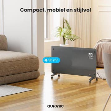 2dekans | Auronic Elektrische Kachel – Convectorkachel met, Ophalen of Verzenden, Zo goed als nieuw