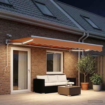 vidaXL Elektrisch Uittrekbaar Zonnescherm Zand 5 × 3,5 m, Verzenden, Nieuw