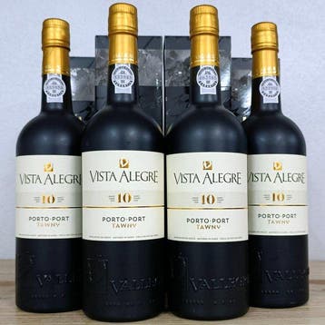 Vista Alegre - 10 years old Tawny - Douro - 4 Flessen (0.75, Nieuw
