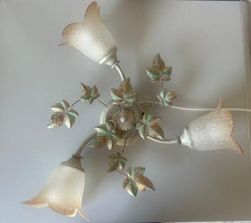 Plafondlamp - IJzer, Glas - plafondlamp Edera, Antiek en Kunst