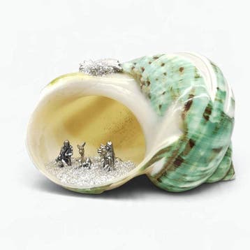 Kerststal - Schelp - Italiaans ambacht