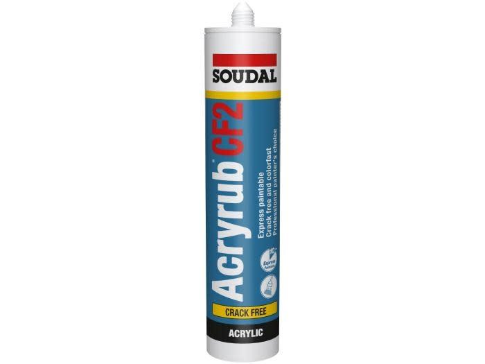 Acryrub CF2 Wit 310 ml Crack Free 10 min, Doe-het-zelf en Verbouw, Verf, Beits en Lak, Nieuw, Ophalen of Verzenden