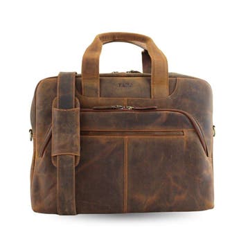 Fana Bags Leren Laptoptas met Veel Vakken - Zakelijke, Verzenden, Nieuw, Overige merken, Leer