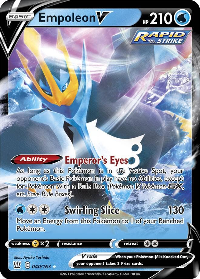 Empoleon V 040/163 Battle Styles, Hobby en Vrije tijd, Verzamelkaartspellen | Pokémon, Losse kaart, Nieuw, Foil, Ophalen of Verzenden