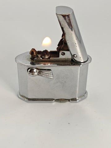Saffa - Scintilla - Winged Push Lever - Aansteker - Chrome, Nieuw
