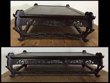 Vintage Japanese Wooden Flower Stand - Kadai Bonsai Display