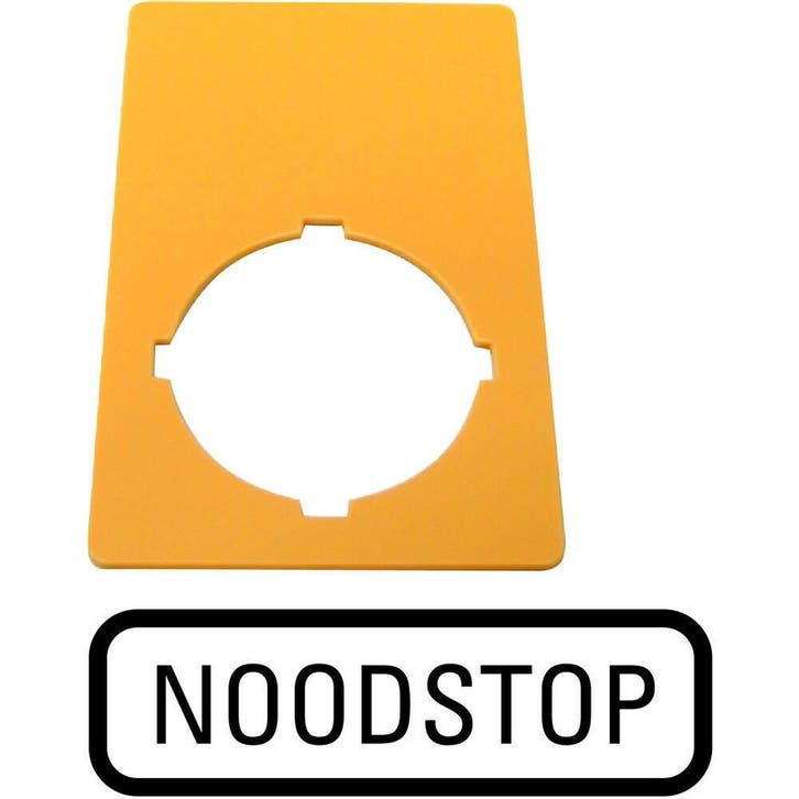 Eaton Noodstoplabel 50x33mm Geel - 216475 [2 Stuks], Doe-het-zelf en Verbouw, Elektra en Kabels, Overige typen, Nieuw, Verzenden