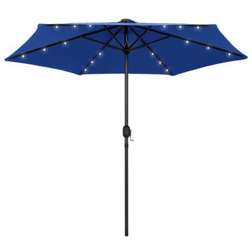 vidaXL Parasol met LED-verlichting en aluminium paal 270 cm, Verzenden, Nieuw, 2 tot 3 meter