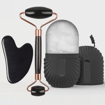 Gezichtsroller & IJsroller Set: Luxe Huidverzorging met Gua, Verzenden, Nieuw
