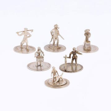 O.a. C.A. Stout - Figuren - Beeldje (6) - .835 zilver