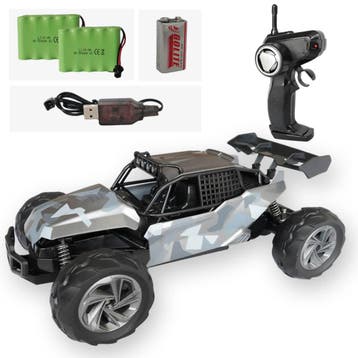RC Auto Camo Grijs + EXTRA ACCU - Bestuurbare Auto - 1:14, Kinderen en Baby's, Ophalen of Verzenden, Nieuw, Afstandsbediening