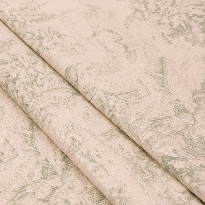 AA111 - Toile de Jouy Salviagroen - Delicaat - Meubelstof -, Antiek en Kunst, Antiek | Kleden en Textiel