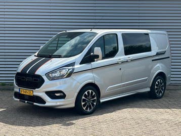 Ford Transit Custom 310 2.0 TDCI L1H1 Sport DC Automaat LM v, Automaat, Gebruikt, Euro 6, Leder en Stof