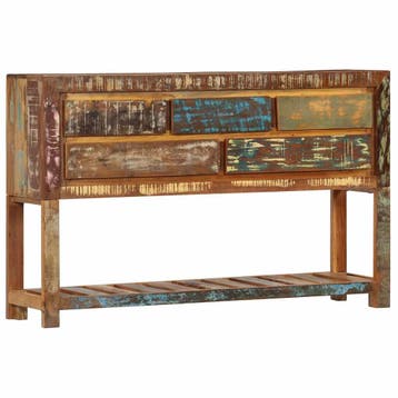 vidaXL Dressoir 120x30x75 cm massief gerecycled hout, 100 tot 150 cm, Verzenden, Nieuw, 25 tot 50 cm