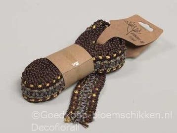 Jute band Macrame Donkerbruin 200 cm, Ophalen of Verzenden, Nieuw