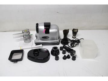 Omega J8227S - Horizontale Slowjuicer - 80 RPM - Zilver, Verzenden, Zo goed als nieuw