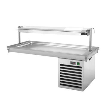 GGM Gastro | Drop-in koelplaat - 1500mm - +2 tot +8°C - 4x |, Verzenden, Nieuw, Effen, Bord(en)
