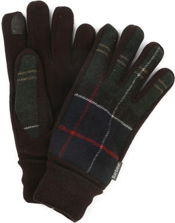 Barbour Handschoenen Hackney Tartan Groen maat L Heren, Verzenden, Nieuw, Maat 52/54 (L), Barbour