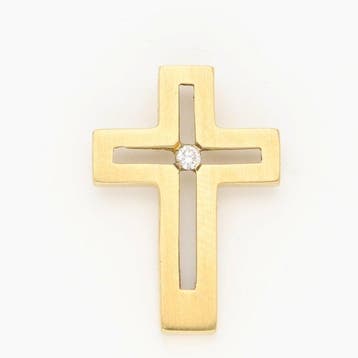 Hanger - 18 karaat Geel goud Diamant (Natuurlijk)