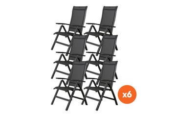 Set van 6 - Kettler Altura Curve aluminium standenstoel, Tuin en Terras, Verzenden, Nieuw, Overige materialen