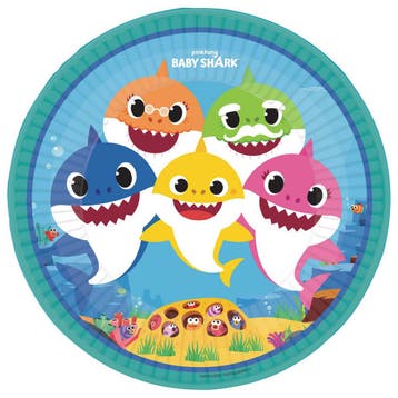 Feestbordjes Baby Shark (8st), Ophalen of Verzenden, Nieuw