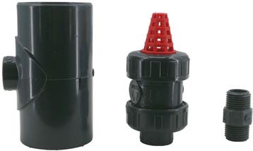 Set voor ventilatieklep en PVC leidingen - 50 mm, Verzenden, Nieuw