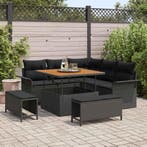 vidaXL Tuin Sofa Set met kussen met opslag met kussen 8 pcs, Verzenden, Nieuw, Rotan