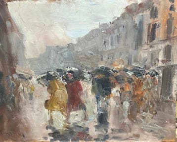 Francesco di Marino (1892-1954) - Scorcio di Napoli