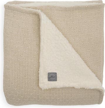 Jollein Wieg deken Bliss knit teddy 75x100cm nougat, Verzenden, Nieuw