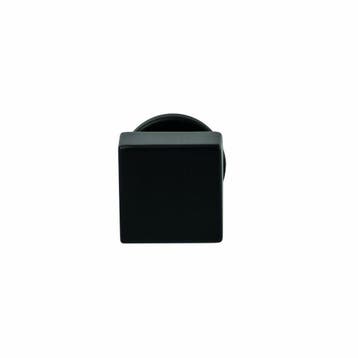 Knopkruk Quadro op rond rozet 4mm dun - zwart, Verzenden, Nieuw