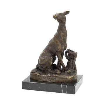 Beeldje - Dog - Brons, Marmer