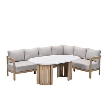 Garden Impressions Sirocco lounge dining set 3-delig rechts, Verzenden, Nieuw