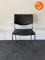 Ahrend 460 vergaderstoel - Chrome onderstel - nieuw zwart ku, Vergader- of Presentatieruimte, Ophalen of Verzenden, Gebruikt, Stoel