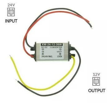 Omvormer van 24V naar 12V - cont. 3A - max 4A, Ophalen of Verzenden, Nieuw