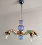 Kroonluchter - Metaal, Glas - Vintage lamp in Murano-stijl.