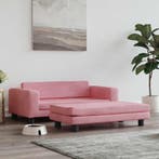 vidaXL Hondenmand met verlengstuk 100x50x30 cm fluweel roze, Verzenden, Nieuw