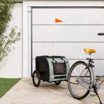vidaXL Hondenfietstrailer oxford stof en ijzer zwart en, Verzenden, Nieuw