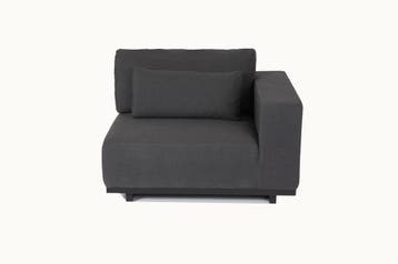 Flow. Lux loungebank sooty - 2-zitselement met armleuning, Ophalen of Verzenden, Nieuw