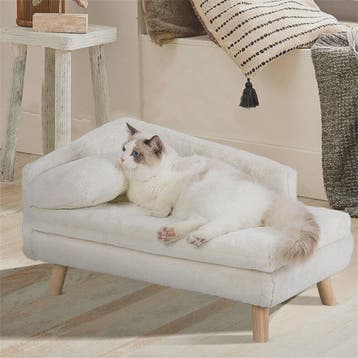 Luxe Verhoogd Hondensofa Bed met Rugleuning & Pluche Kussen, Verzenden, Nieuw