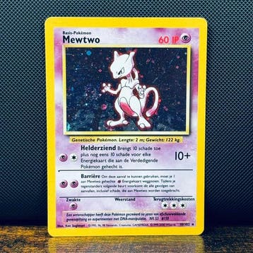 Pokémon Card - Mewtwo Holo 10 - Pokémon - WOTC, Nieuw